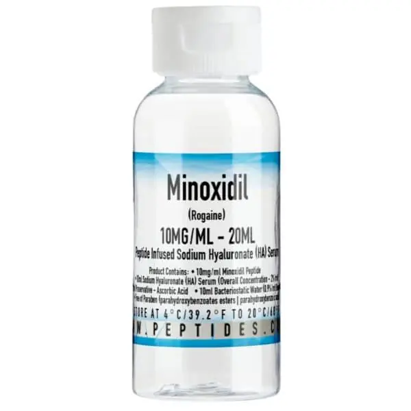 Minoxidil 10mg/ml - 20ml (Rogaine) - Peptide Infused Sodium Hyaluronate (HA) Serum