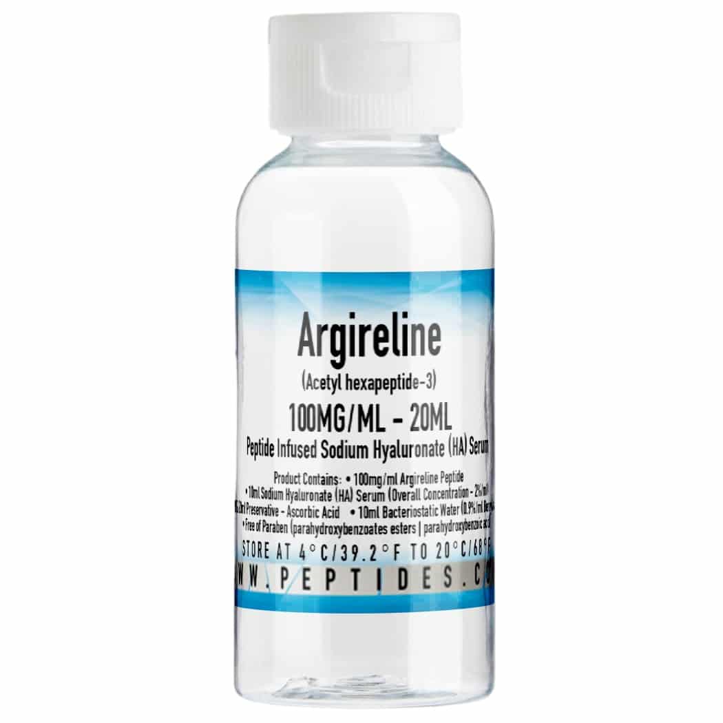 Argireline 100mg/ml - 20ml - Peptide Supplement Infused with Sodium Hyaluronate Serum