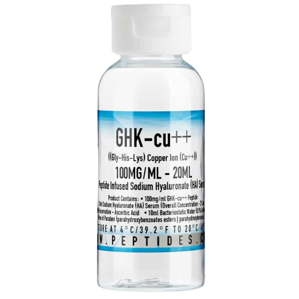 GHK-cu++   Copper Ion 100mg/ml - 20ml  Peptide Supplement Infused with Sodium Hyaluronate Serum